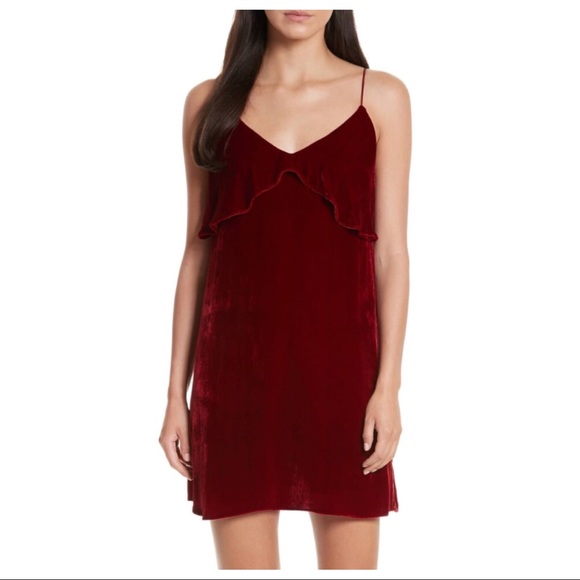 ALICE + OLIVIA RUFFLE MINI SLIP DRESS - Picture 8 of 8